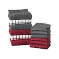 thumbnail image 1 of RITZ Variety 12-Pack Checked and Solid Kitchen Towel and Dish Cloth Set, Paprika/Graphite, 1 of 4