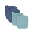 thumbnail image 1 of RITZ Ritz Variety 4-Pack Terry Pot Holder Set, Dew/Federal Blue, 1 of 3