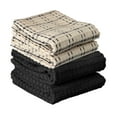thumbnail image 1 of RITZ Royale Collection 100% Combed Terry Cotton, Oversized Kitchen Towel Set, 4-Pack, Solid & Coordinate, Black, 1 of 8