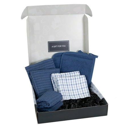 RITZ Royale Crown Collection, 8-Piece Kitchen Gift Set, Federal Blue