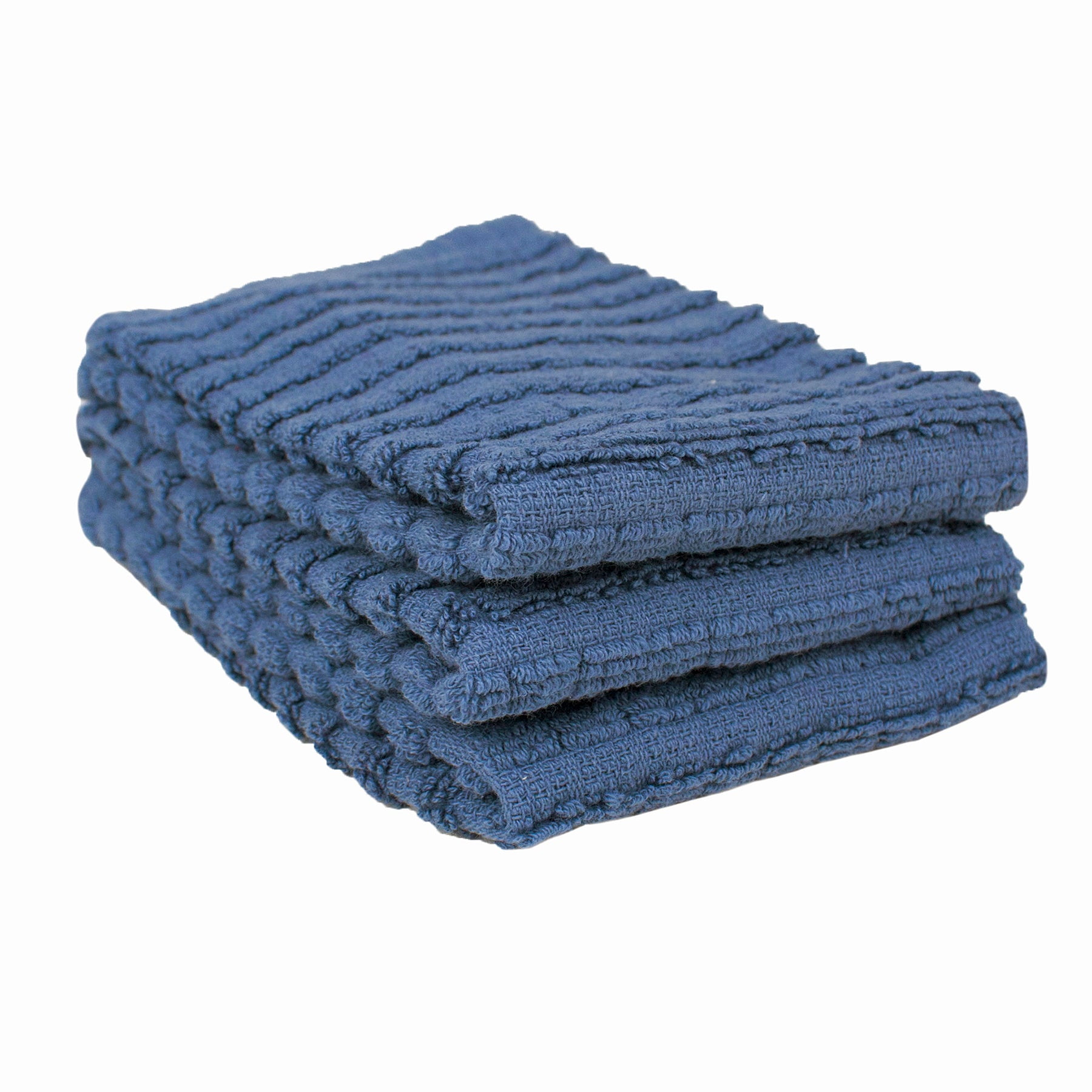 Federal Blue Terry Cotton Dish Cloth Set, 3-Pack