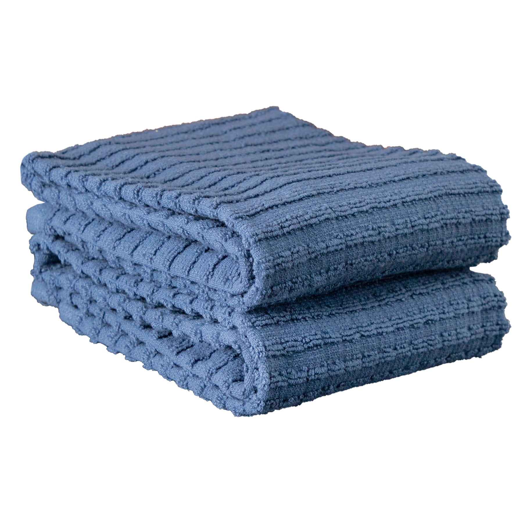 Federal Blue Terry Cotton Kitchen Towel Set, 2-Pack