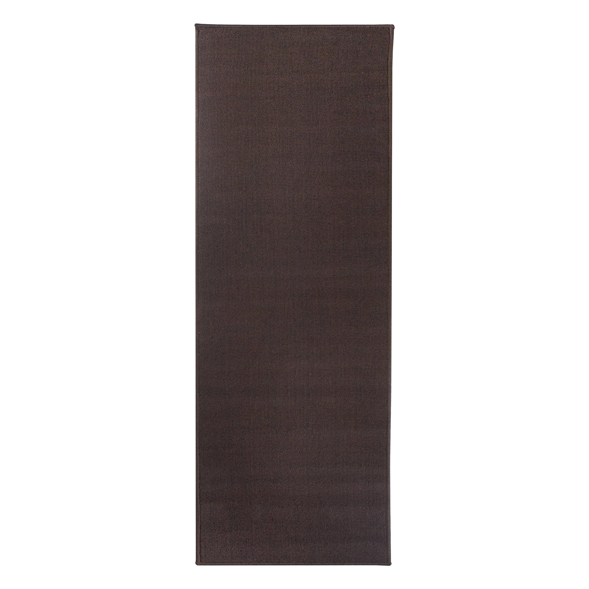 RITZ Solid Rug Runner, 20" x 60", Brown