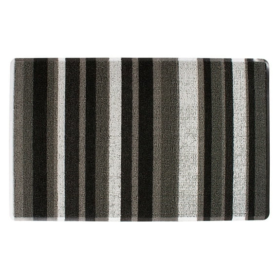 RITZ Striped Tufted Indoor Outdoor Floor Mat, Grey