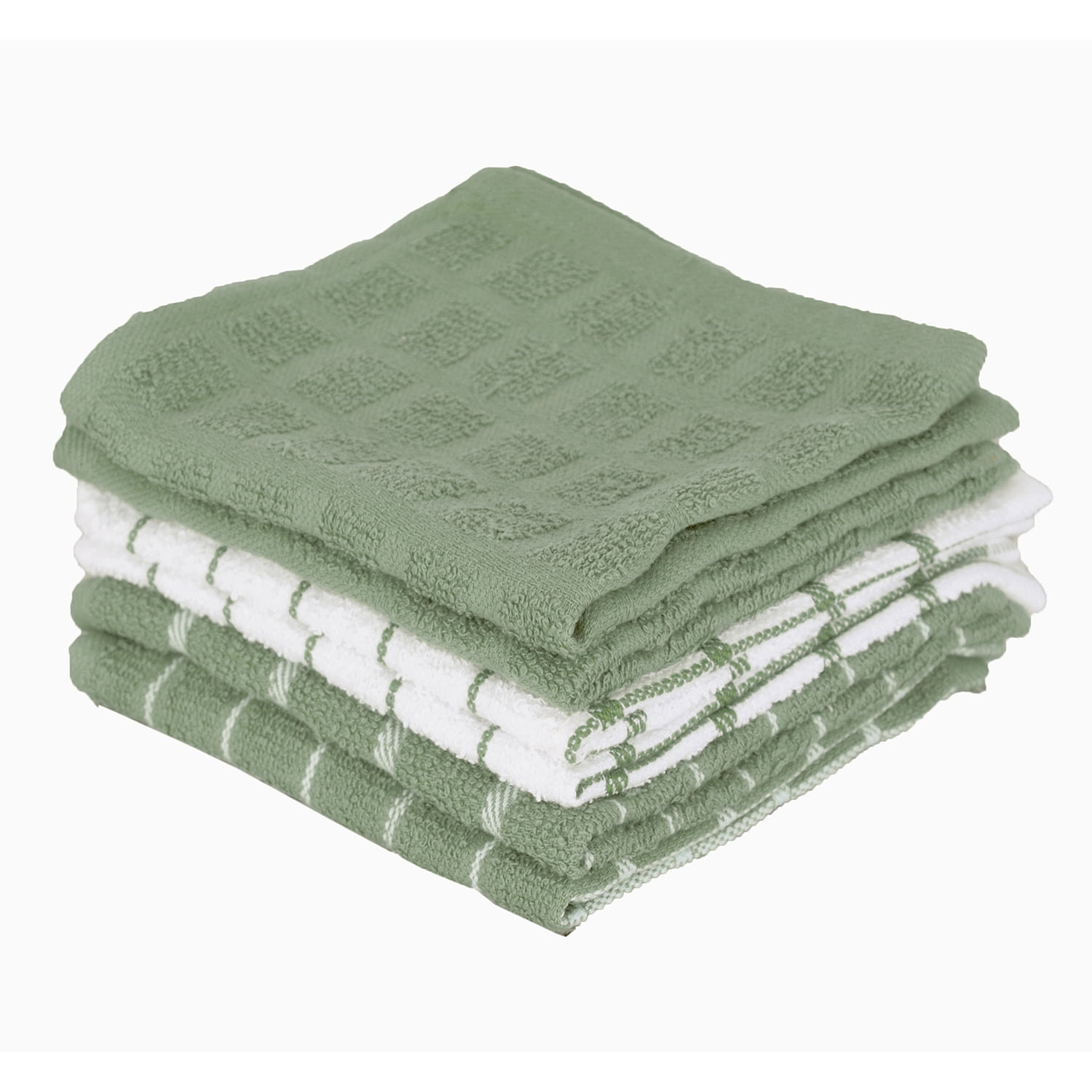 RITZ Terry Check Dish Cloth, Set of Six, Juniper - Walmart.com