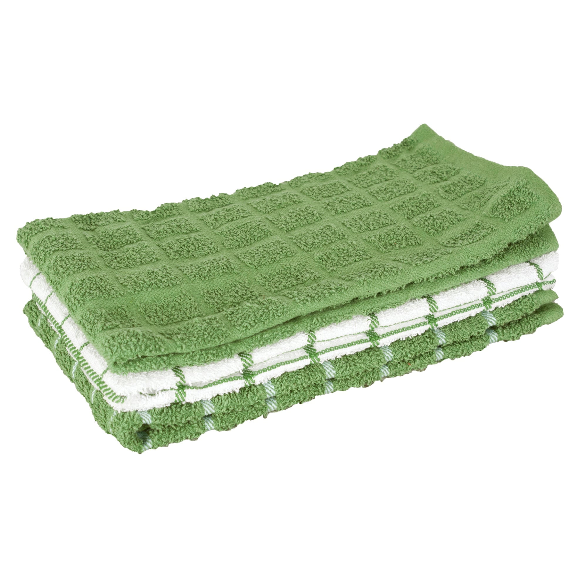 Ritz Terry Check Dish Cloth, 82430A - Cactus Green - 100% Pure Cotton ...