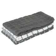 RITZ Terry Check Kitchen Towel Set, 3-Pack, 15" x 25", Grey