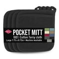 thumbnail image 1 of RITZ Terry Pocket Mitt Set, 4-Pack, Black, 1 of 6