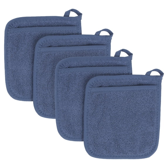 RITZ Terry Pocket Mitt Set, 4-Pack, Federal Blue