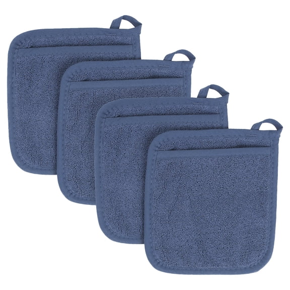 RITZ Terry Pocket Mitt Set, 4-Pack, Federal Blue