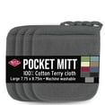 thumbnail image 1 of RITZ Terry Pocket Mitt Set, 4-Pack, Graphite, 1 of 6