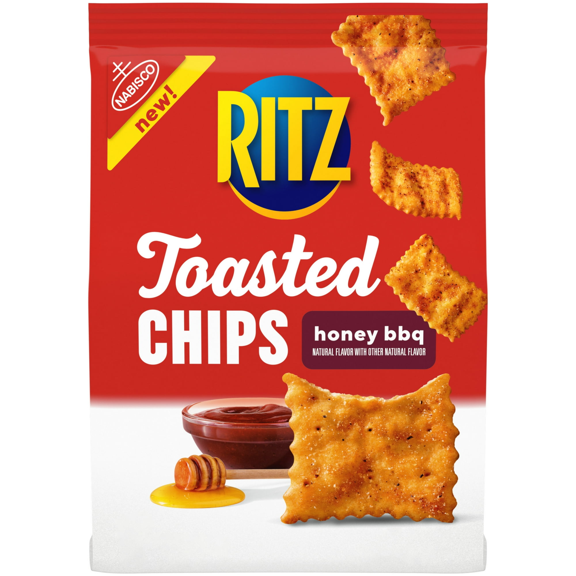 RITZ Toasted Chips Honey BBQ Crackers, 8.1 oz
