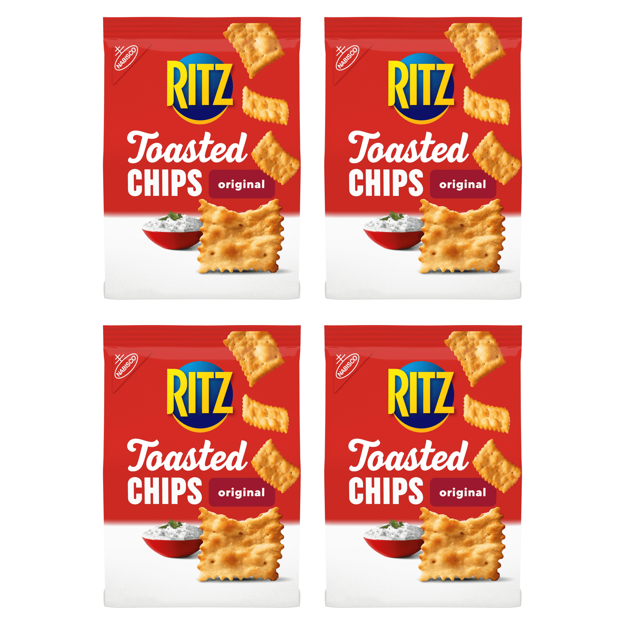 RITZ Toasted Chips Original Crackers, 8.1 oz (Pack of 4) - Walmart.com