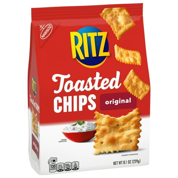 RITZ Toasted Chips Original Crackers, 8.1 oz (Pack of 4)