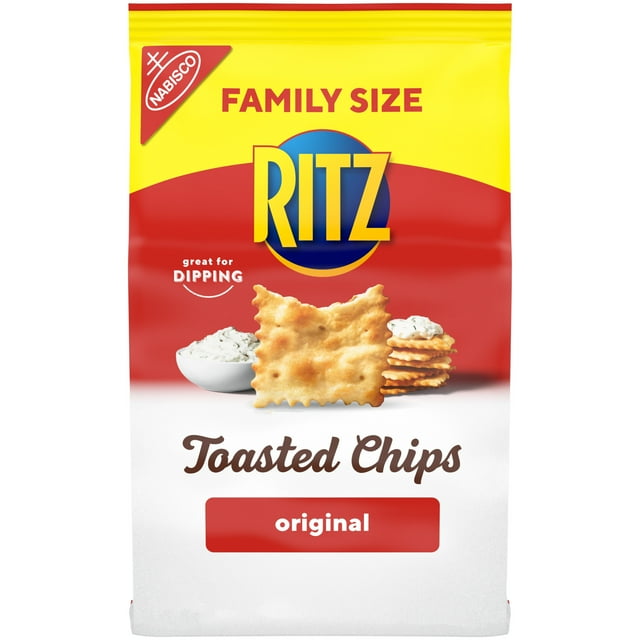 RITZ Toasted Chips Original Crackers, Family Size, 11.4 oz