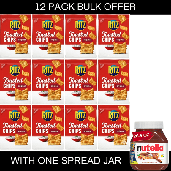 RITZ Toasted Chips Original Crackers, Party Snacks, 8.1 oz