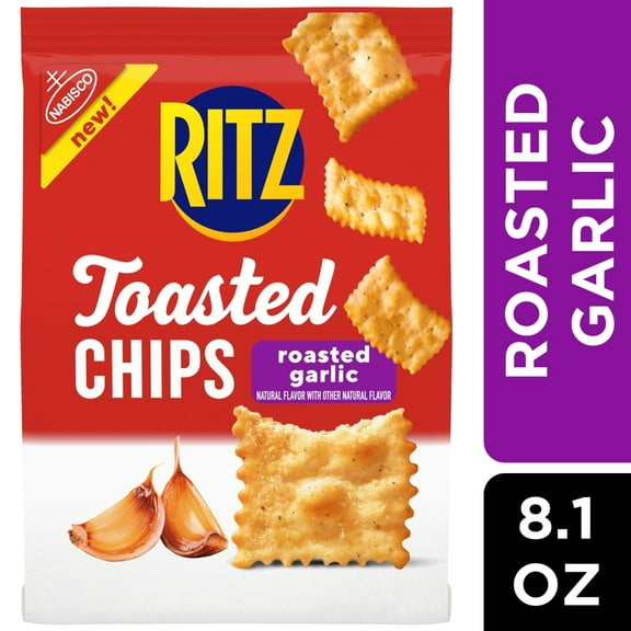 RITZ Toasted Chips Roasted Garlic Crackers - 8.1 oz - Pack of 2