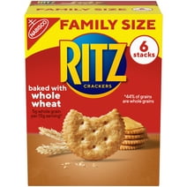 RITZ Whole Wheat Crackers, Family Size, 19.3 oz