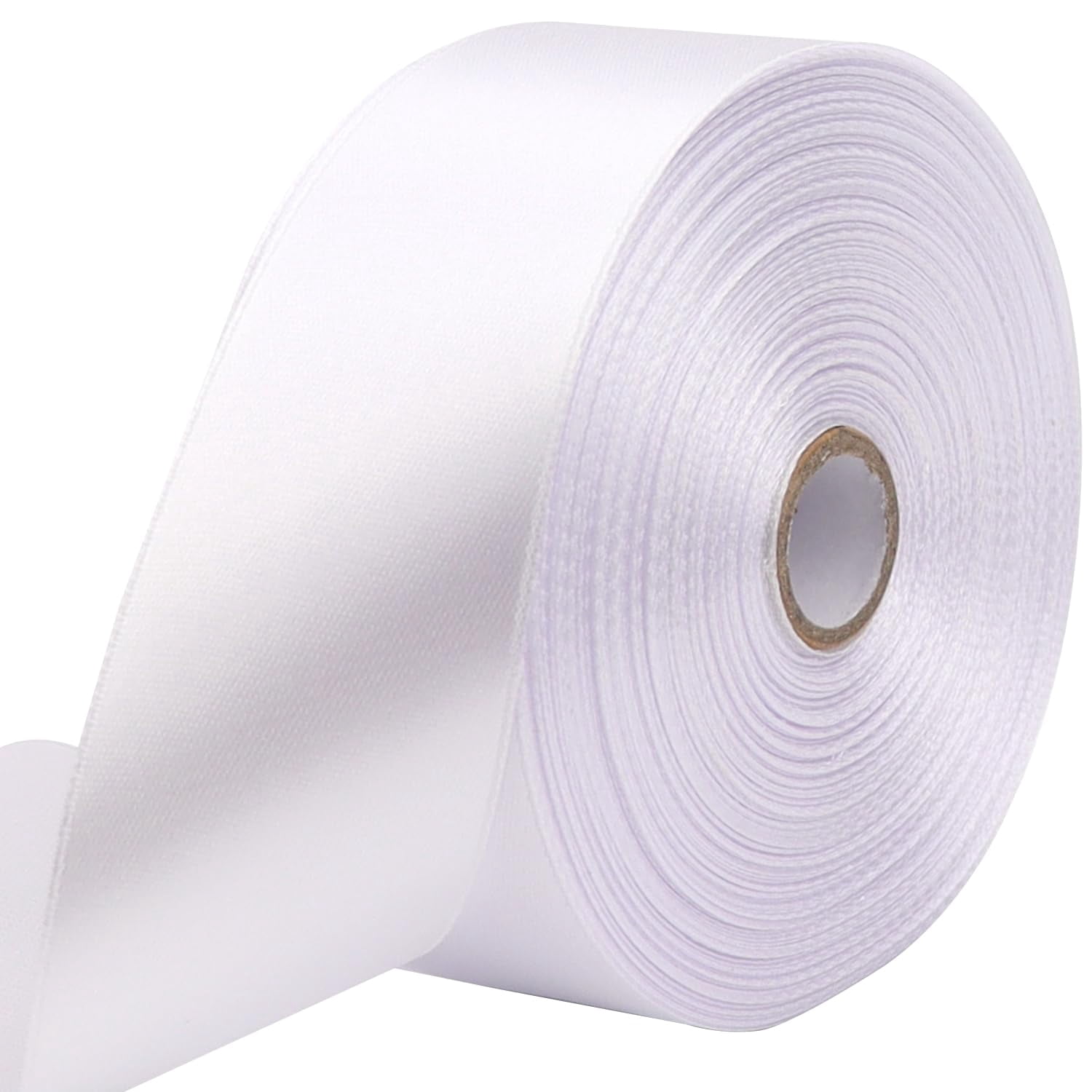 Bdf Button Ribbon RIUNBB White Solid Satin BDF32 Ribbon 1-1/2 Inch 50 Yards Solid ...