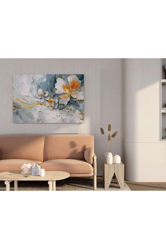 CRAFT Flower Paintings For Wall Decoration With Frame Canvas Painting For Living Room Bedroom Home Office & Hotels (22 inch x 16 inch CH-FLW-LDP65)