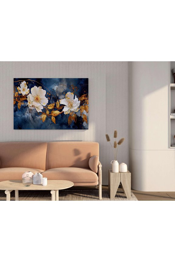 Craft Flower Paintings for Wall Decoration with Frame Canvas Painting for Living Room Bedroom Home Office & Hotels (22 inch x 16 inch CH-FLW-LDP9)