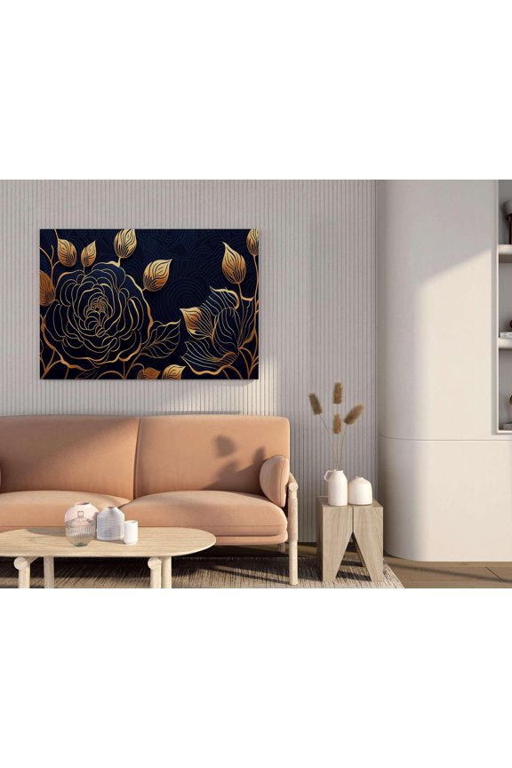 Craft Flower Paintings for Wall Decoration with Frame Canvas Painting for Living Room Bedroom Home Office & Hotels (34 inch x 22 inch CH-FLW-LDP55)