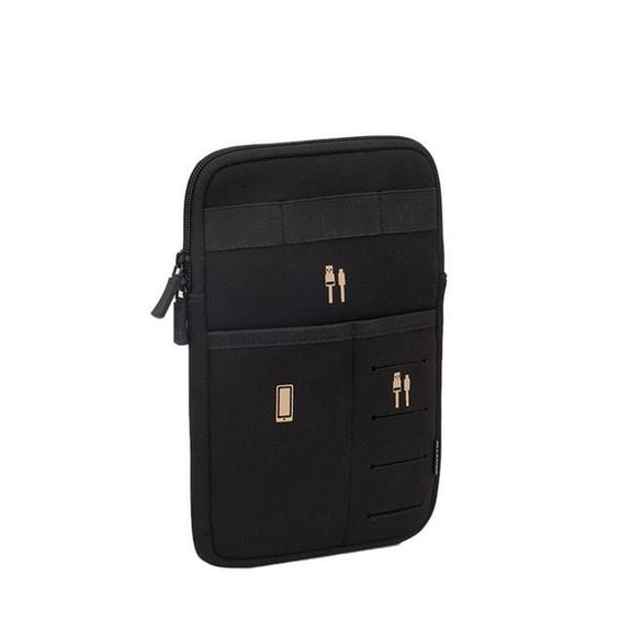 RIVACASE 5612 Antishock Travel Organizer For 8" Tablets, Black
