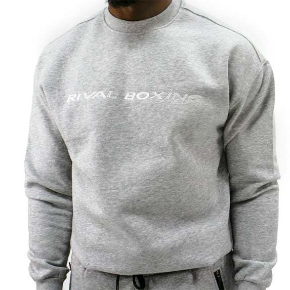 RIVAL Boxing - Fleece Oversized Crewneck Sweater - Heather Grey