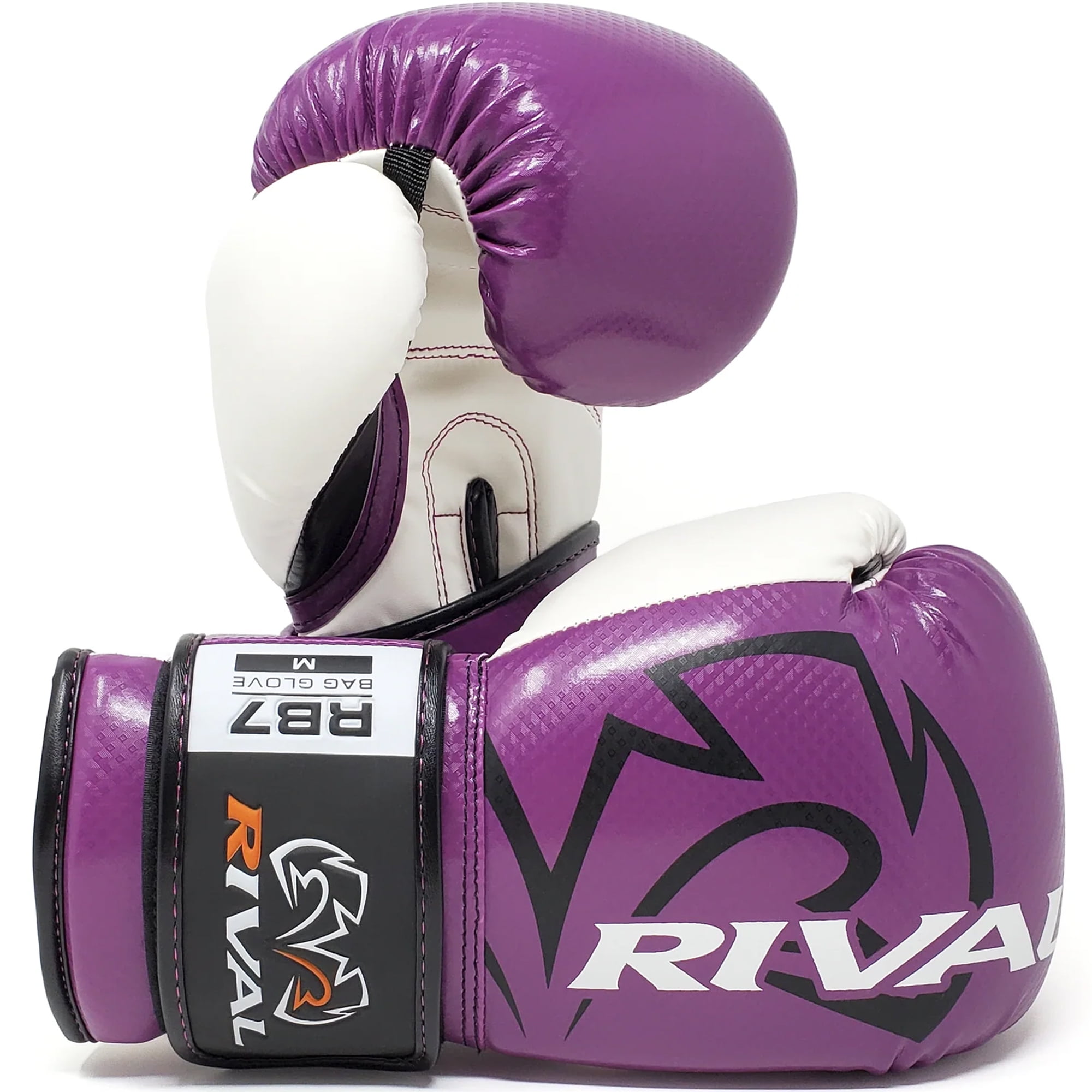 Rival Boxing RB7 Fitness Plus Hook and Loop Bag Gloves Large Purple/White