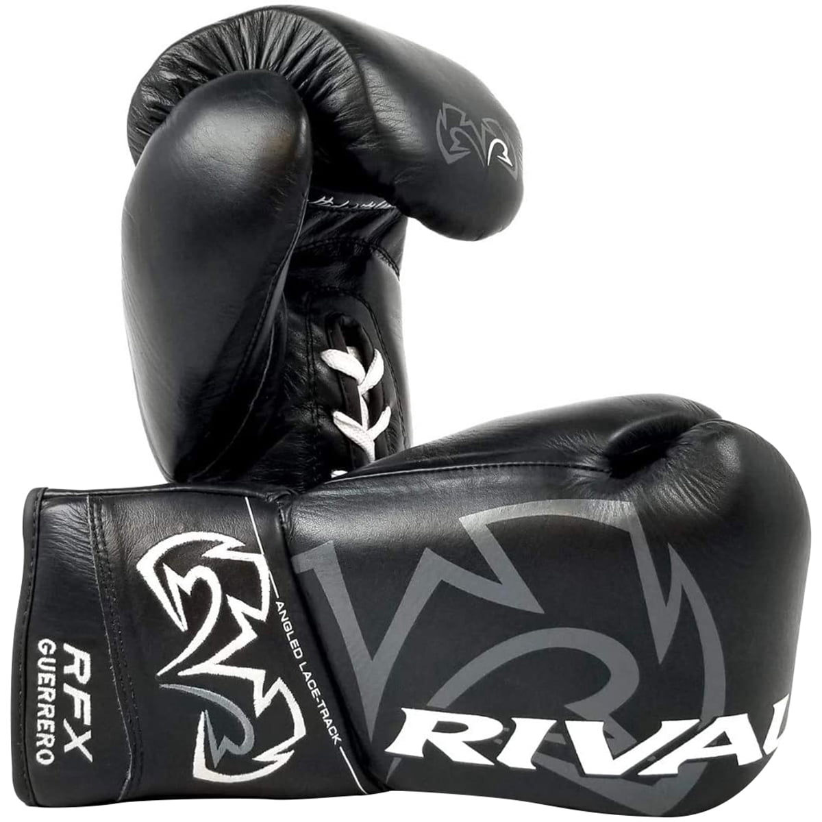 RIVAL Boxing RFX Guerrero HDE-F Pro Fight Lace-Up Boxing Gloves - 10 oz. - Black