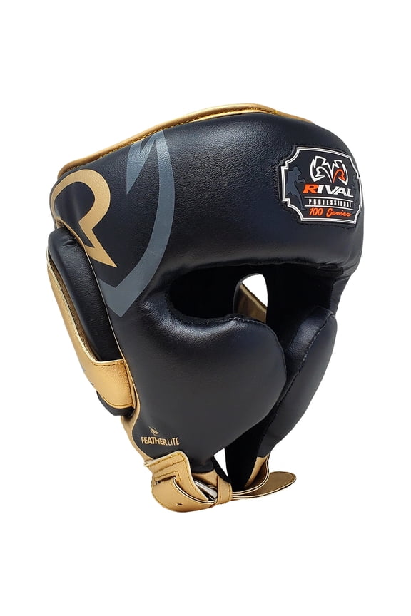 Boxing RHG100 Professional Headgear - Large - Black/Gold