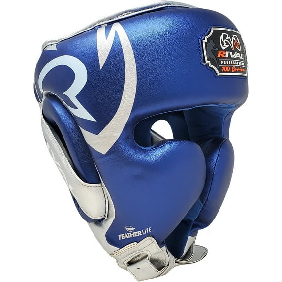 RIVAL Boxing RHG100 Professional Headgear - Small - Blue/Silver