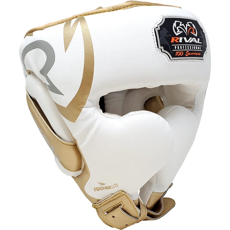RIVAL RHG100 ヘッドギア XL ホワイト ゴールド RIVAL Boxing RHG100 Professional Headgear - XL - White/Gold