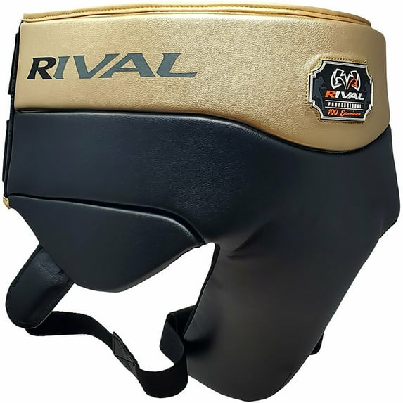 RIVAL Boxing RNFL100 Professional No-Foul Groin Protector - Medium - Black/Gold