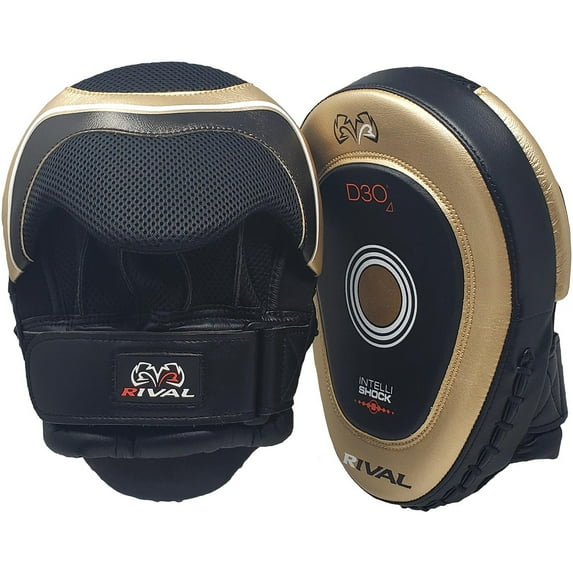 RIVAL Boxing RPM10 Intelli-Shock Punch Mitts 2.0 - Black/Gold