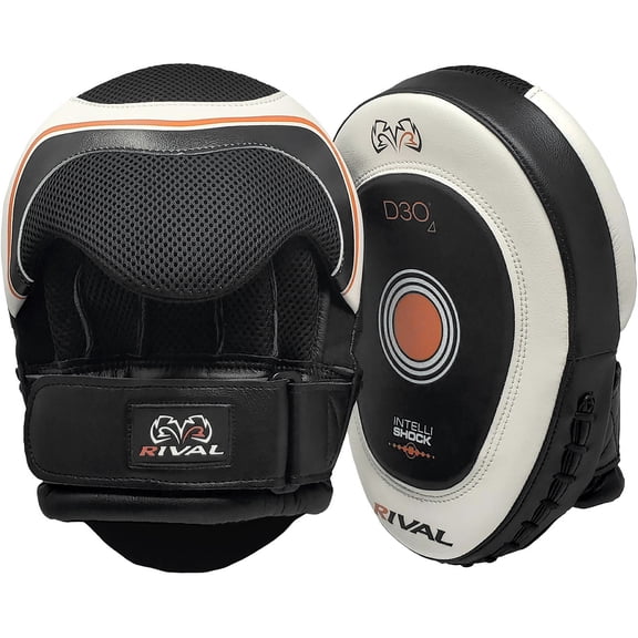 RIVAL Boxing RPM10 Intelli-Shock Punch Mitts 2.0 - Black/White