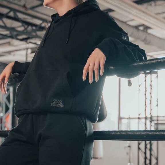 RIVAL Boxing - Women's Oversized Heavyweight Fleece Hoodie - Black - Xsmall