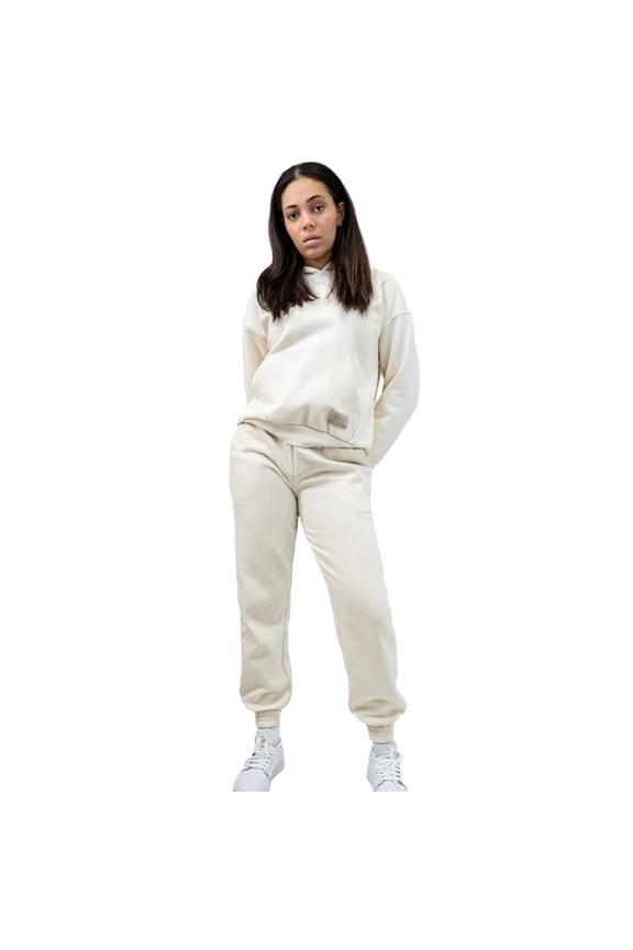 Boxing - Women's Oversized Heavyweight Fleece Hoodie - Off White - Medium