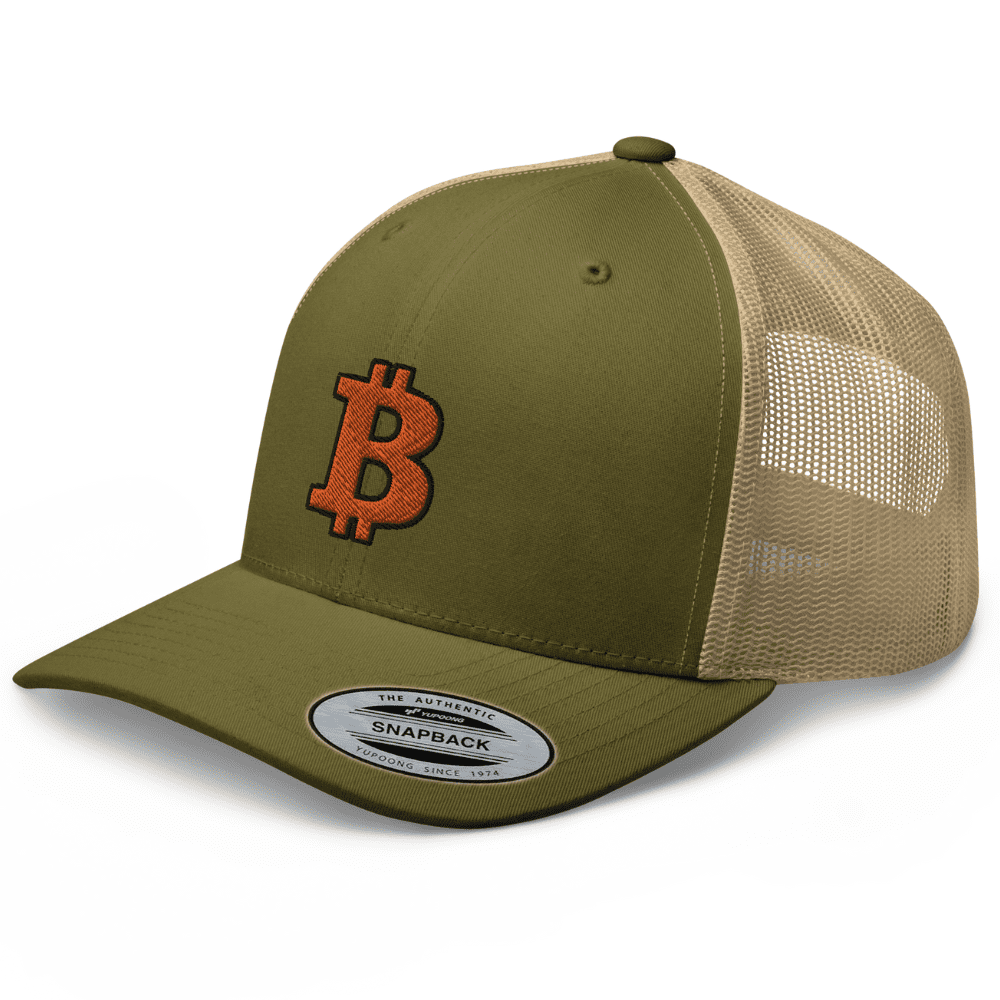 Bitcoin Hat RIVEMUG Planet Express Premium Trucker Hat Curved Bill Mid  Crown Adjustable Cap Brown Khaki Bitcoin Bills