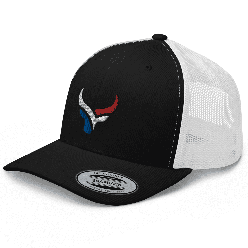 RIVEMUG Bull Head American Cowboy Trucker Hat | Curved Bill Mid Crown ...