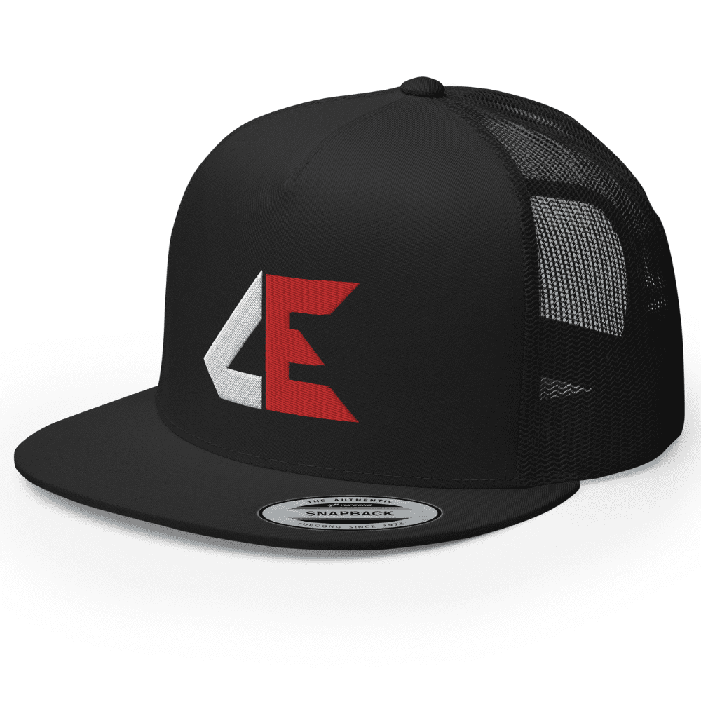 XRP Crypto Trucker Hat RIVEMUG XRP Logo Trucker Hat - High Crown Flat Bill  Adjustable Crypto Cap (Snapback Closure) Adjustable Trucker Hat