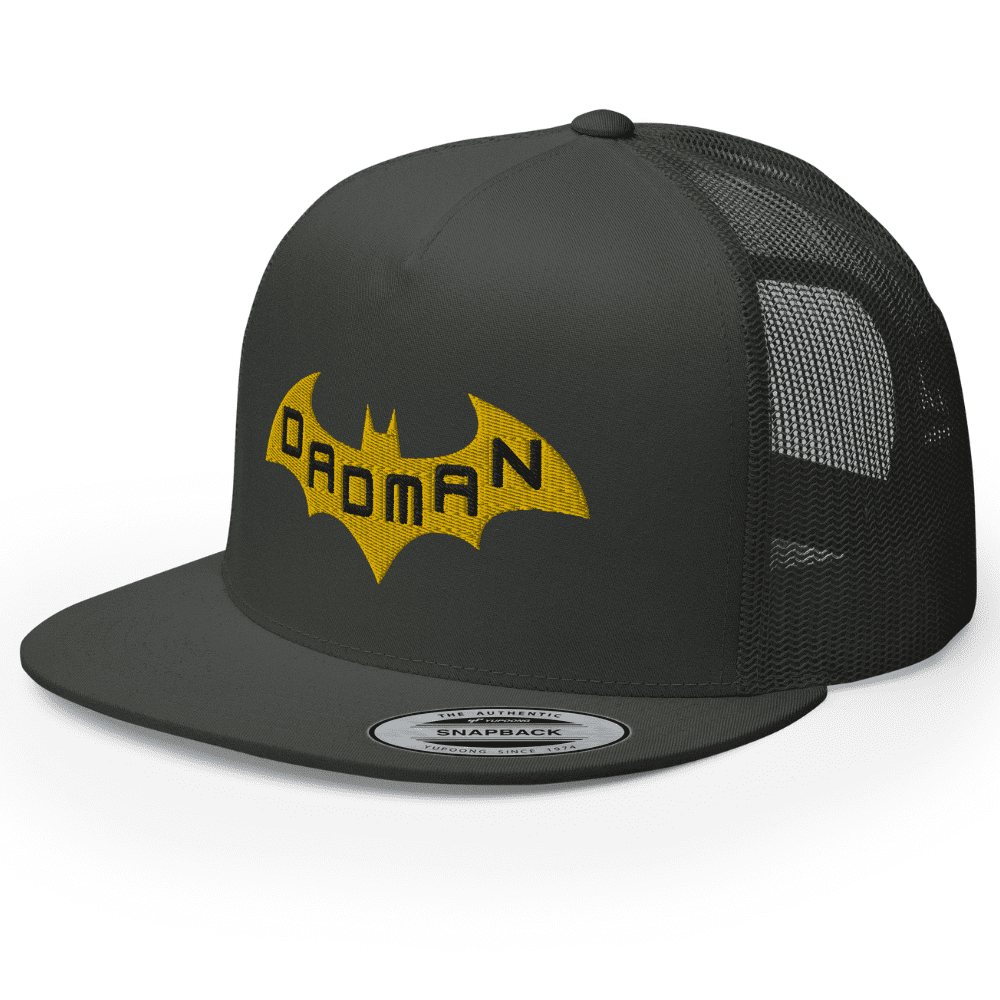 RIVEMUG 'I Love Hot Dads' Funny Trucker Hat - Flat Bill High Crown Adjustable Humor Cap