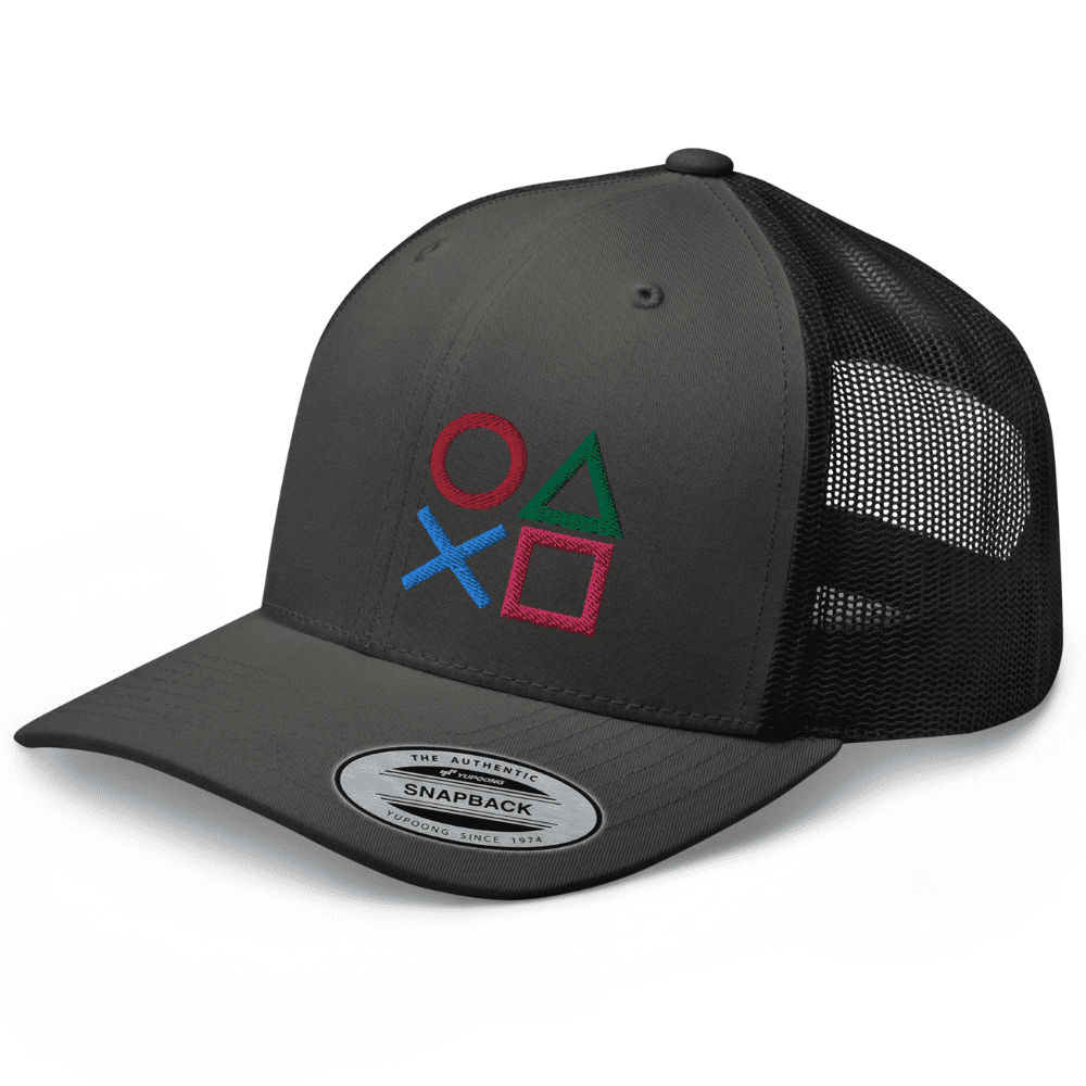 RIVEMUG Gaming Trucker Hat Embroidered Curved Bill Mid Crown Adjustable ...