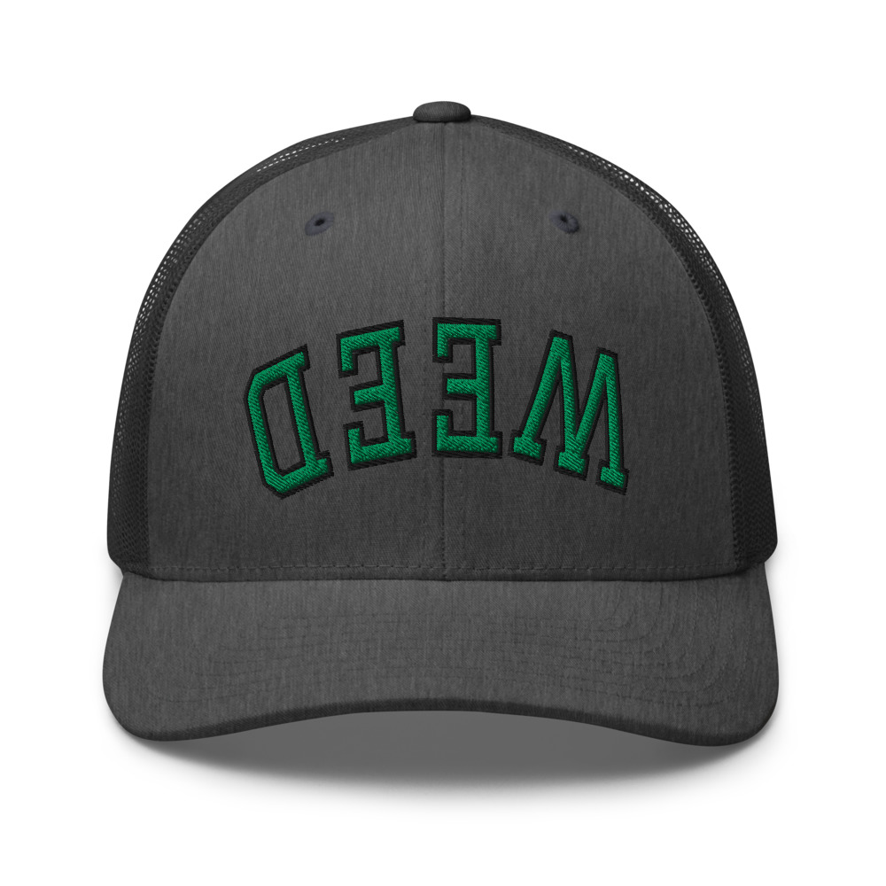 RIVEMUG Notre Dame Embroidered Curved Bill Trucker Hat - Adjustable Snapback Mid Crown Cap - View #9