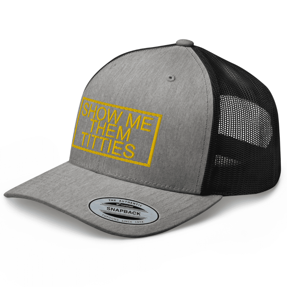 RIVEMUG "Fitties And Titties" Funny Trucker Hat - Adjustable Mesh Back Curved Bill Cap For Adults - View #11