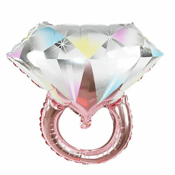 RIVEN- 24 Inch Rose Gold Diamond Ring Foil Balloon Wedding Proposal Engagement Party Us