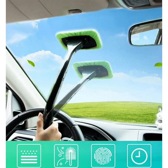 RIVEN- 3 Pack Window Windshield Cleaning Tool Microfiber Car Wiper Cleaner Glass Brush