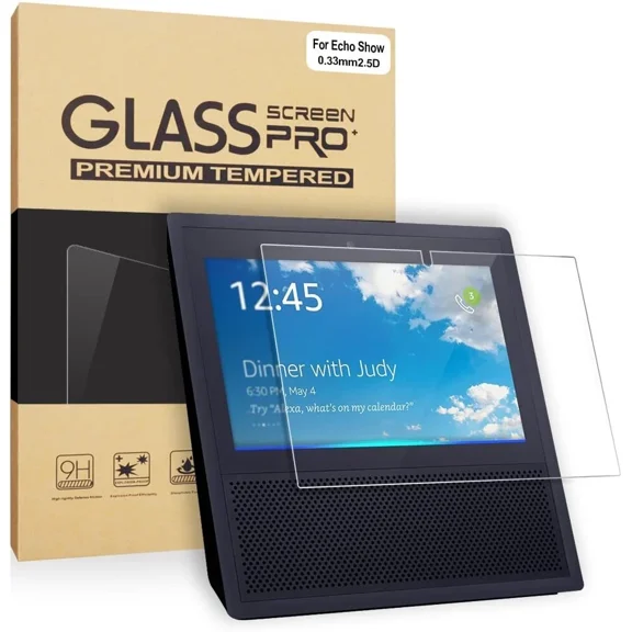 RIVEN- 3X Tempered Glass Screen Protector For Amazon Echo Show 1St Generation 2017