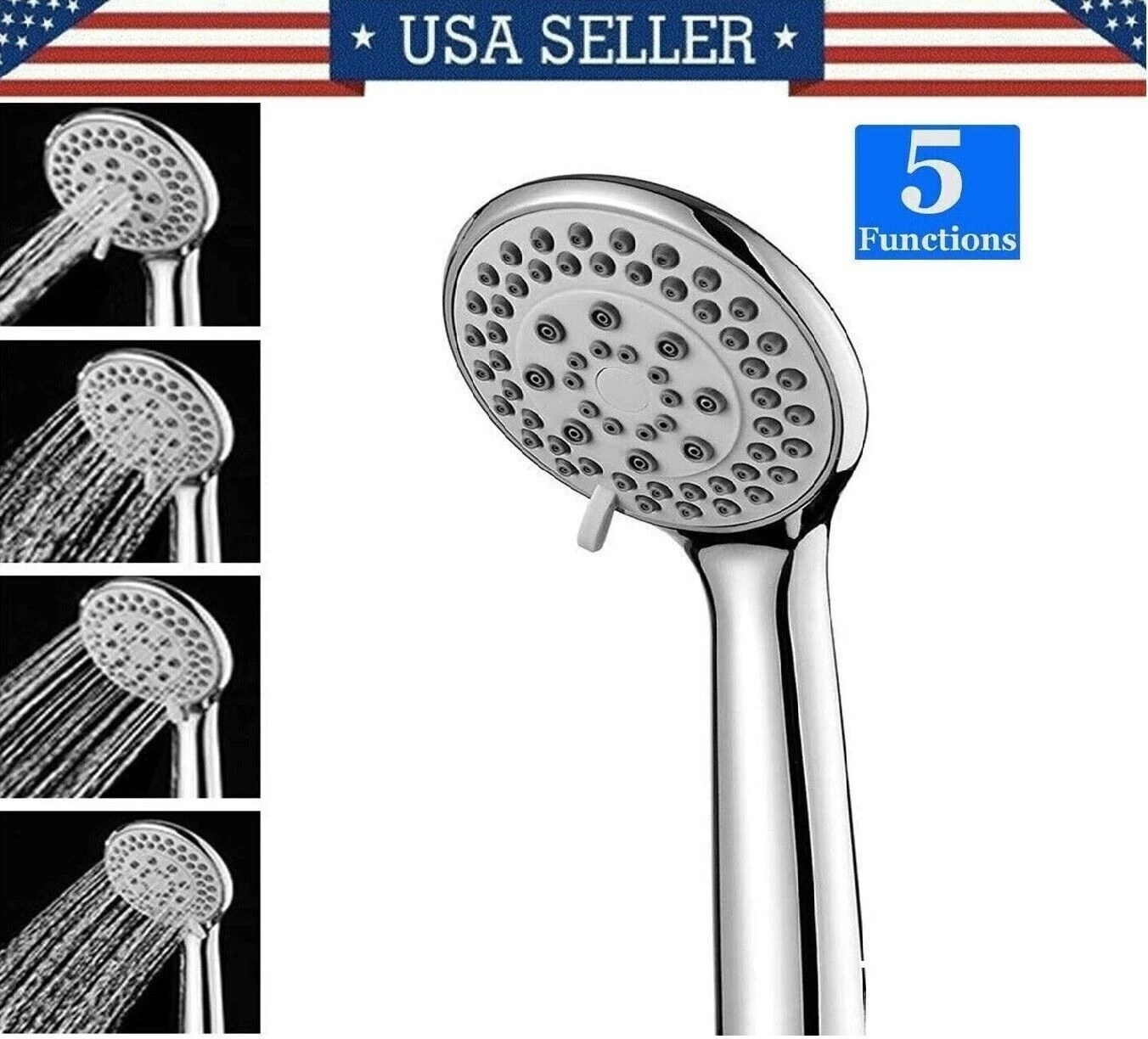 RIVEN- 5 Spray Settings Massage Spa Detach Bathroom Handheld Shower ...