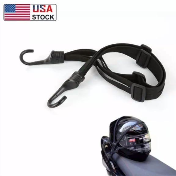 RIVEN- Motorcycles Helmet Luggage Elastic Rope Strength Retractable Strap W/2 Hooks